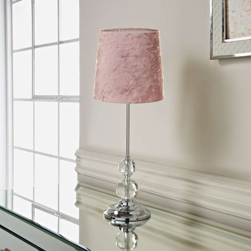 crushed velvet table lamp shade